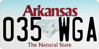 AR license plate 035WGA