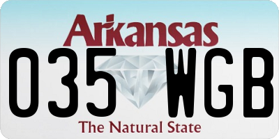 AR license plate 035WGB