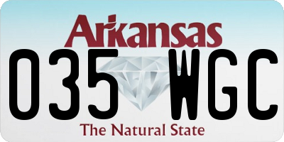 AR license plate 035WGC