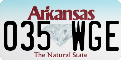 AR license plate 035WGE