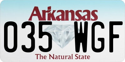 AR license plate 035WGF