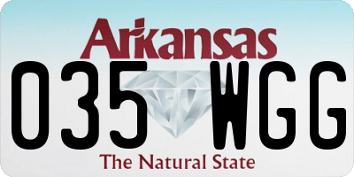 AR license plate 035WGG