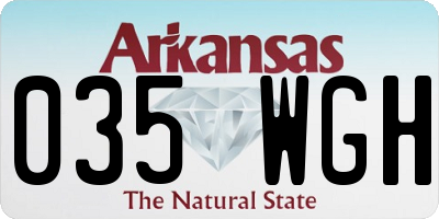 AR license plate 035WGH