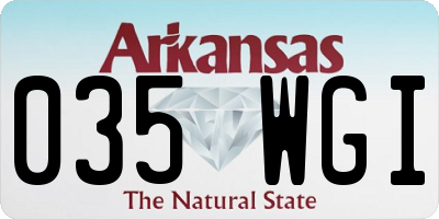 AR license plate 035WGI