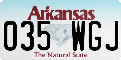 AR license plate 035WGJ