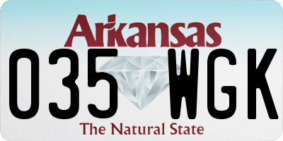 AR license plate 035WGK
