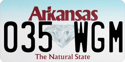 AR license plate 035WGM