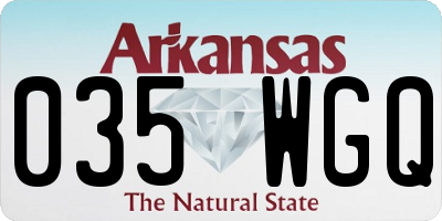 AR license plate 035WGQ