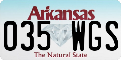 AR license plate 035WGS