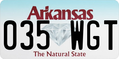 AR license plate 035WGT