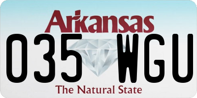 AR license plate 035WGU