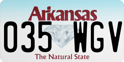 AR license plate 035WGV
