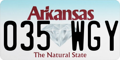 AR license plate 035WGY