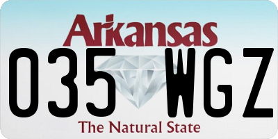AR license plate 035WGZ