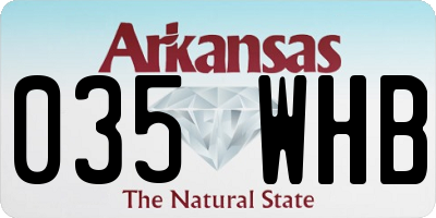 AR license plate 035WHB