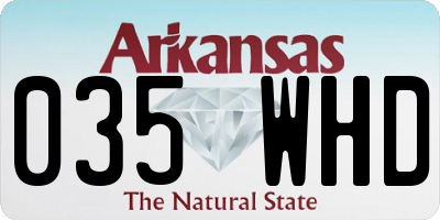 AR license plate 035WHD