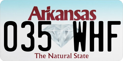 AR license plate 035WHF