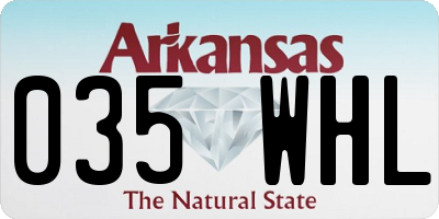 AR license plate 035WHL