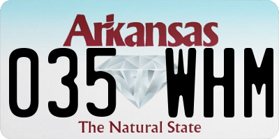 AR license plate 035WHM