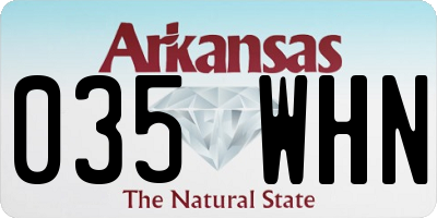 AR license plate 035WHN