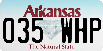 AR license plate 035WHP