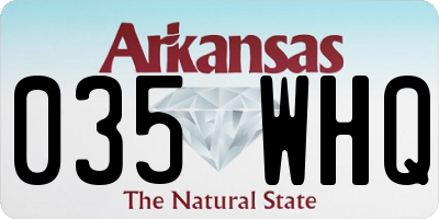 AR license plate 035WHQ