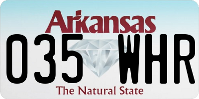 AR license plate 035WHR