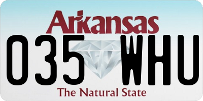 AR license plate 035WHU