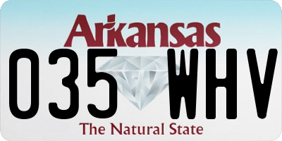 AR license plate 035WHV