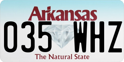 AR license plate 035WHZ