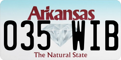 AR license plate 035WIB