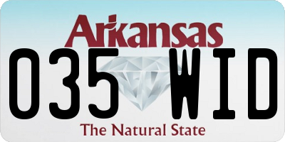 AR license plate 035WID