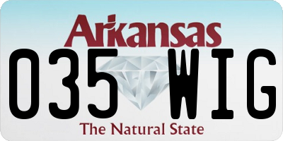 AR license plate 035WIG