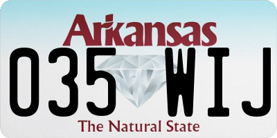 AR license plate 035WIJ