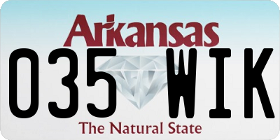 AR license plate 035WIK
