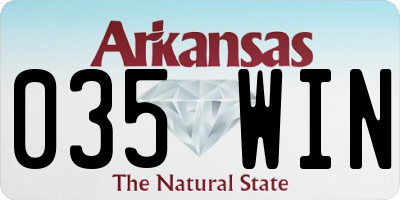 AR license plate 035WIN