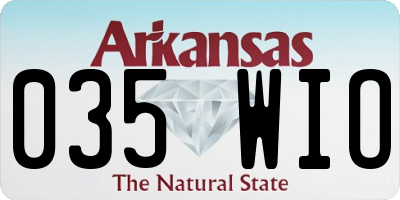 AR license plate 035WIO