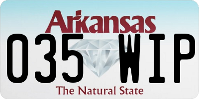 AR license plate 035WIP