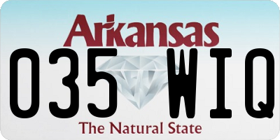 AR license plate 035WIQ