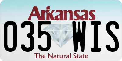 AR license plate 035WIS