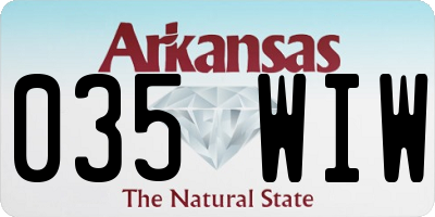 AR license plate 035WIW