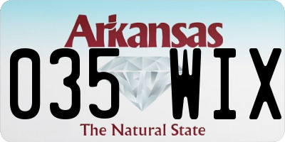 AR license plate 035WIX