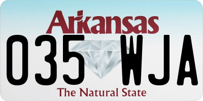 AR license plate 035WJA