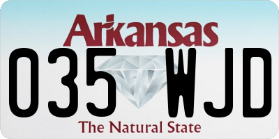 AR license plate 035WJD