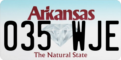 AR license plate 035WJE