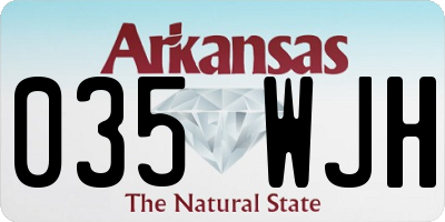 AR license plate 035WJH