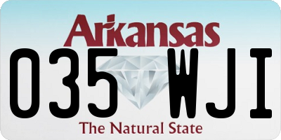 AR license plate 035WJI
