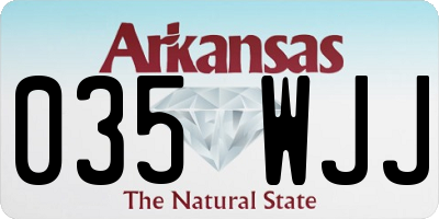 AR license plate 035WJJ
