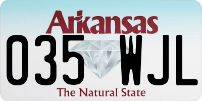 AR license plate 035WJL