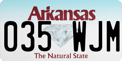 AR license plate 035WJM